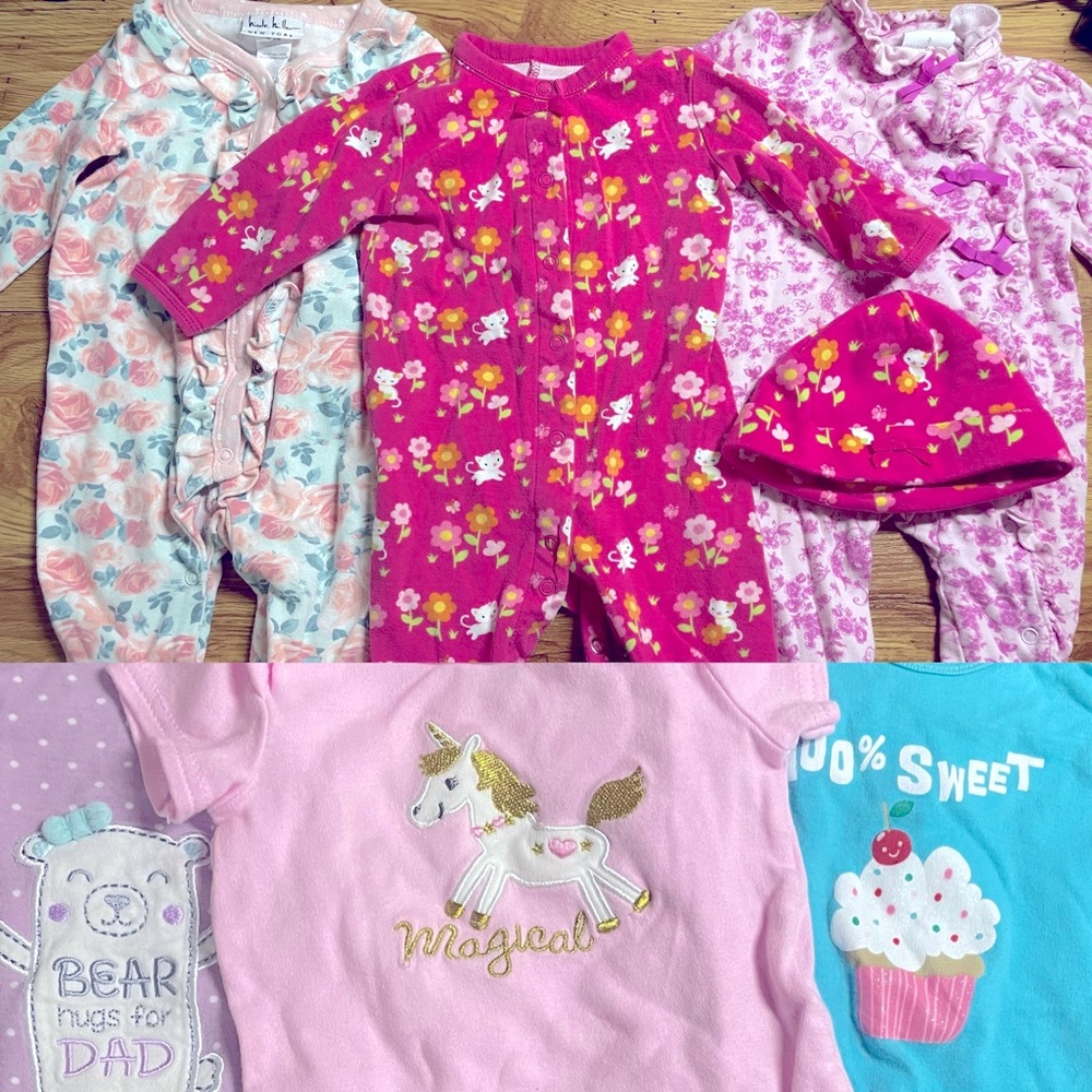 Gymboree Falls Creek Nicole Miller Laura Ashley Onesies Footed Sets Sleepers